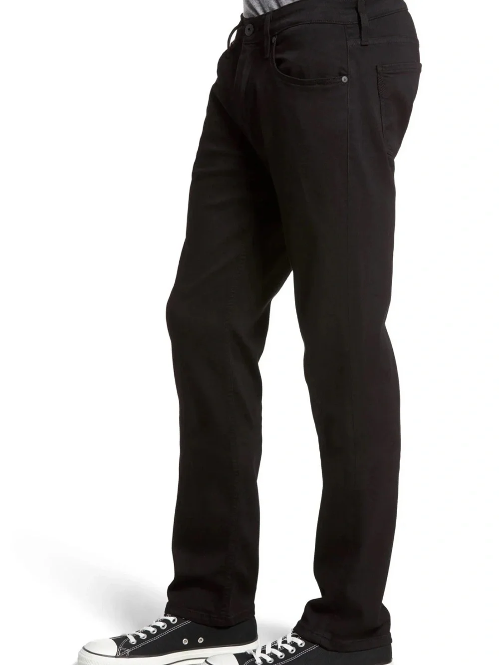 Paige Federal Slim Straight Leg Jeans Black Shadow Stretch Denim Mens 32x32